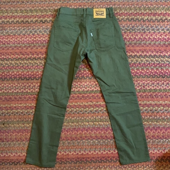 NEW ARMY GREEN WHITE TAB LEVIS 511 SLIM JEANS - Picture 6 of 6